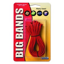 Rubber Big Rubber Bands 12 Pack 7Inch X 1/8Inch Red 00700