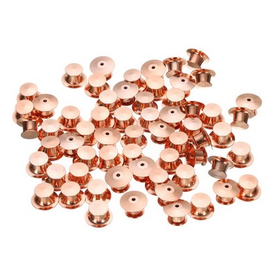 50 Stück Metall Pin Rücken Federgeladene Pin-Verschlüsse Klammer, Gold Rose