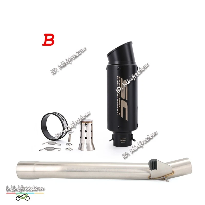 Deslizable para Suzuki Bandit 600 GSF600S 1995-2006 puntas de escape silenciador tubo de enlace medio Foto 3 de 4