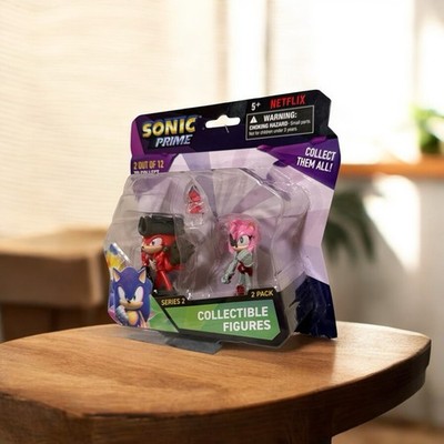 Sonic Prime Series 2 Knuckles & Amy 2.5'' Figure 2-Pack SEGA Netflix - Brand New
