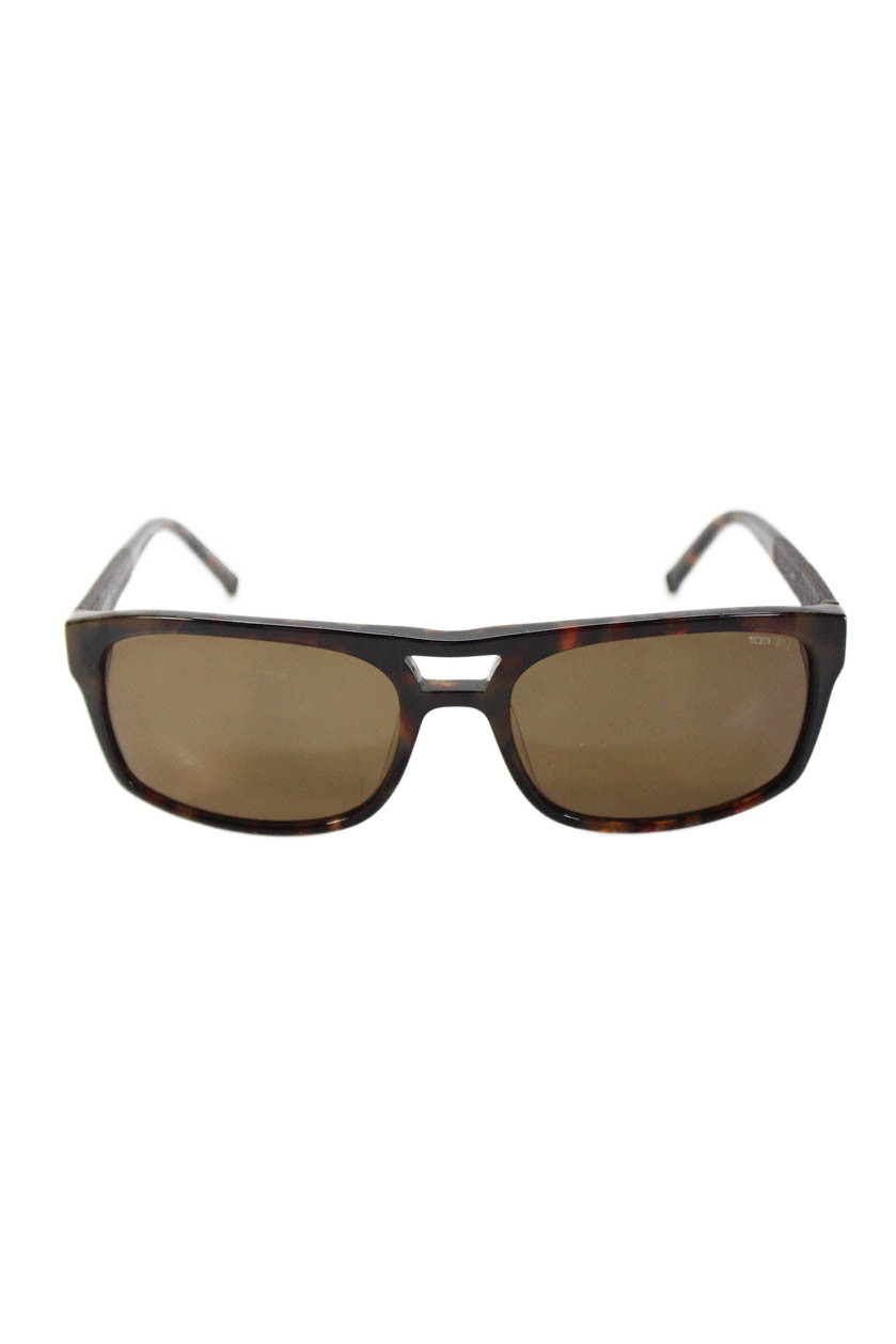 Tumi Womens Tortoise Shell Square Frame Sunglasse… - image 1