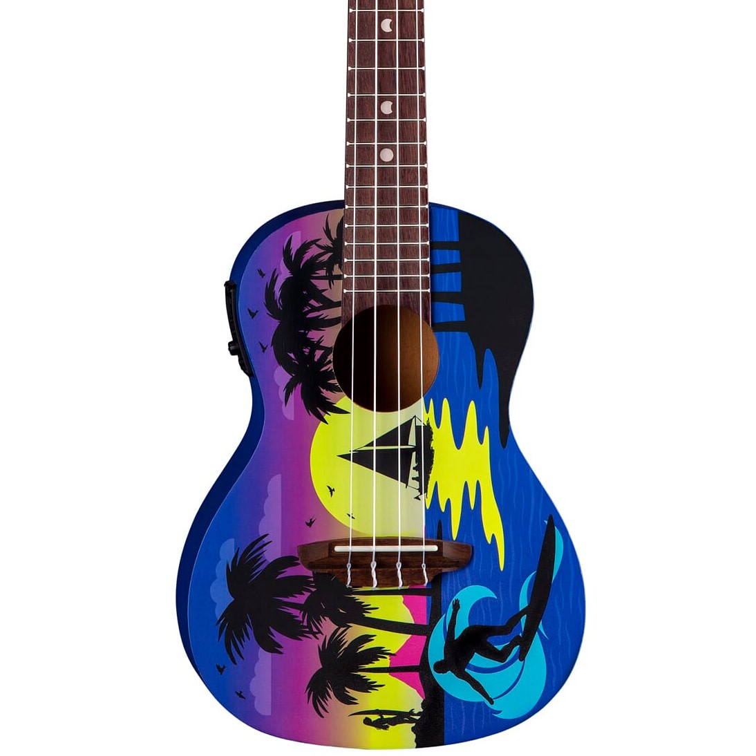 Летняя концертная акустико-электрическая гавайская гитара Luna Uke Kauwela с предусилителем и сумкой 27790₽