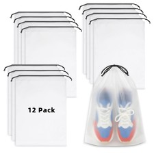 12 PCS Clear Shoe Bags for Travel, 11.8" x 15.7" Travel Shoe Bags for Storage...