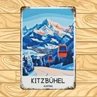 Retro Austrian Ski Resort Vintage Tin Metal Signs Home Décor 8x12