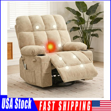 Oversized Recliner Chair with Massage Heat 8 Vibration Massage Node for Bedroo