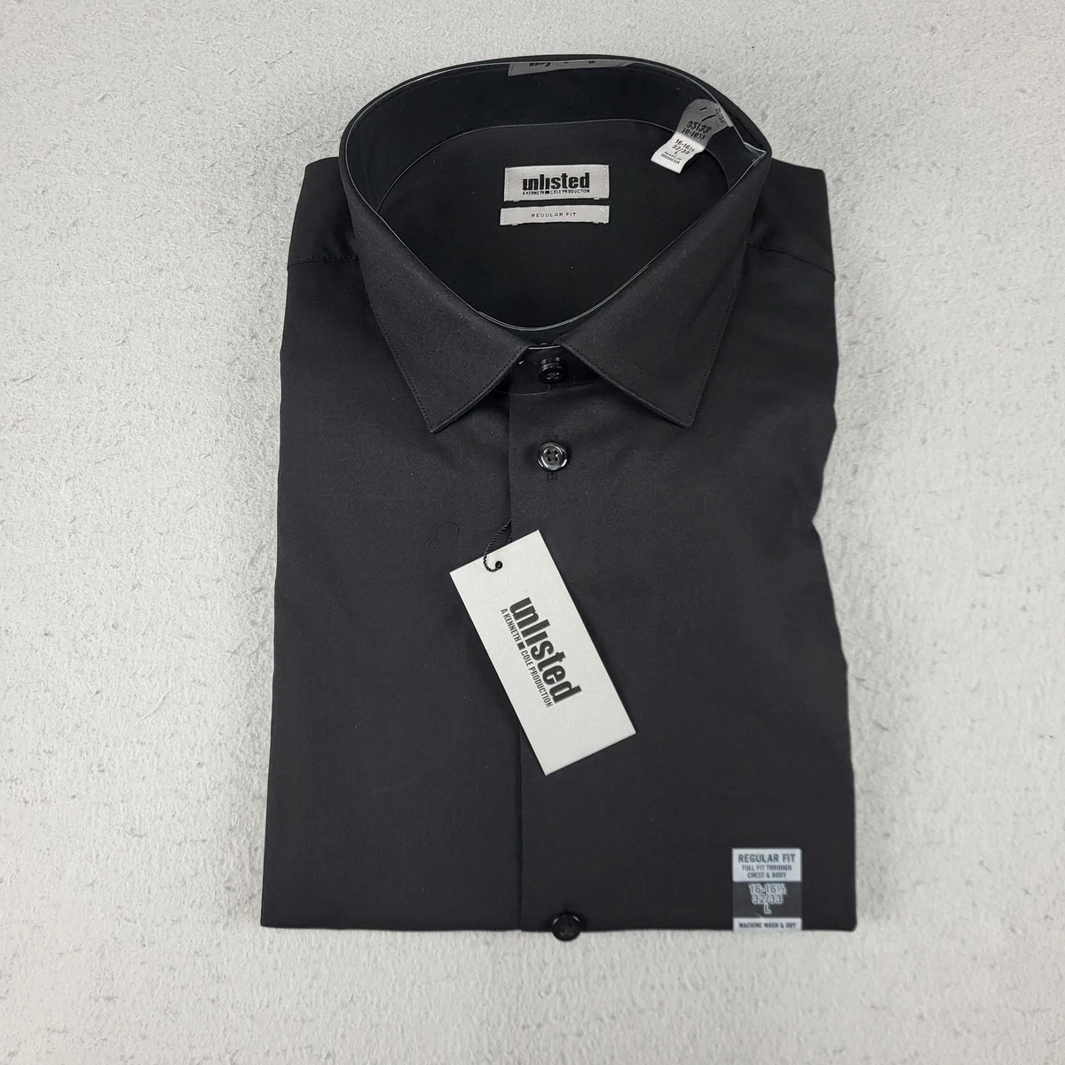 Kenneth Cole Black Solid Dress Shirts for Men for sale | eBay