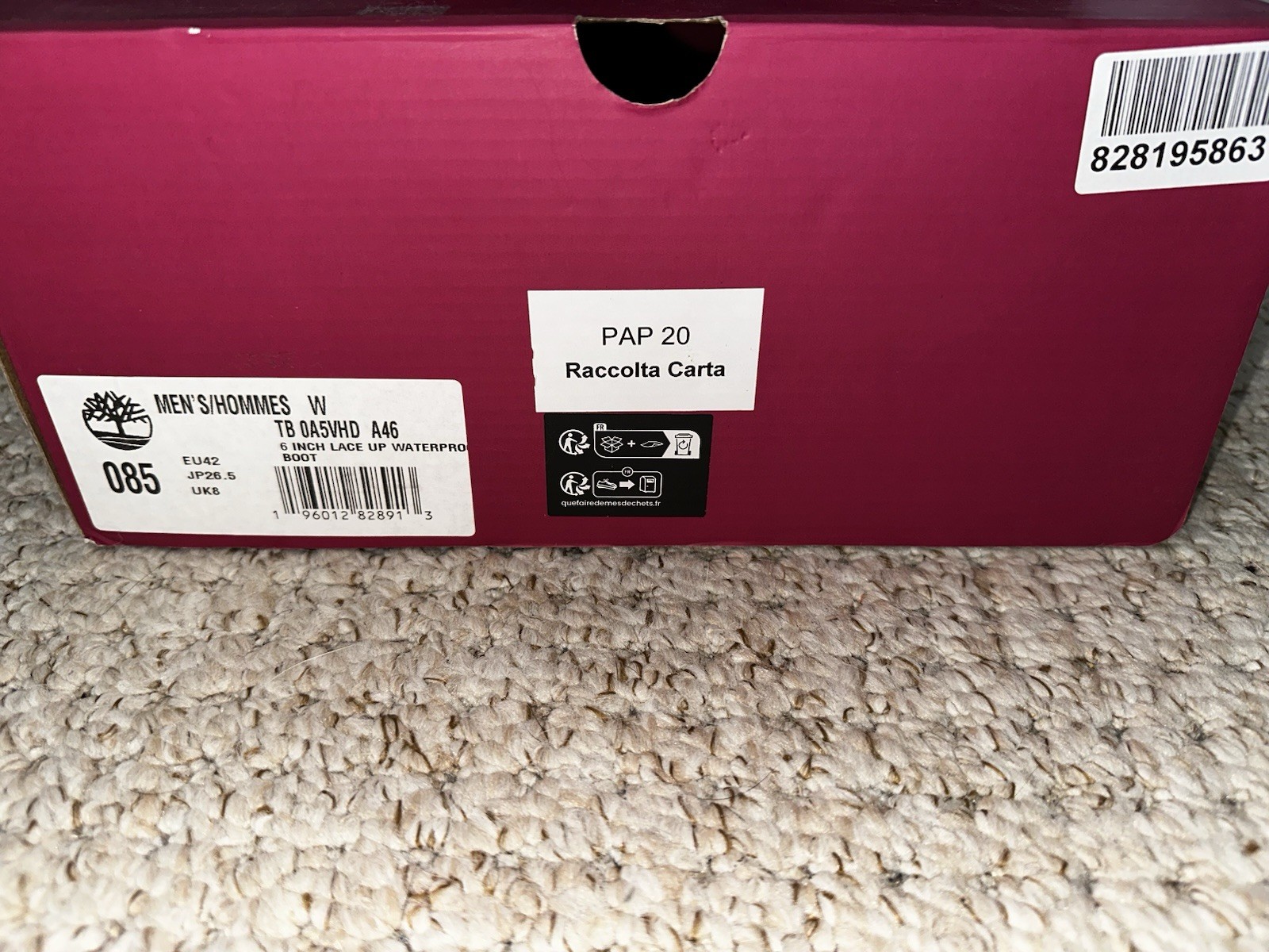 Timberland 50th Anniversary Pink Premium 6inch Boots Mens UK8 image 5