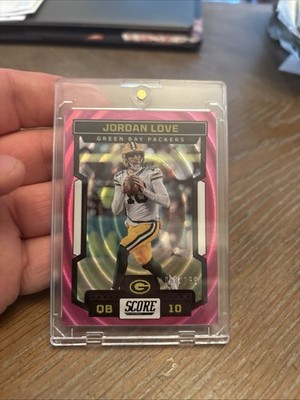 2023 Jordan Love Score 68/199  Eclipse Pink Border
