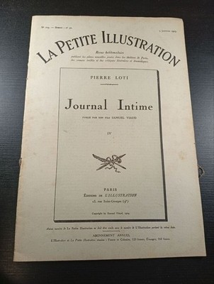 La Petite Illustration Nr. 224 Nr. 91 Tagebuch IV | Pierre Loti | Guter Zustand