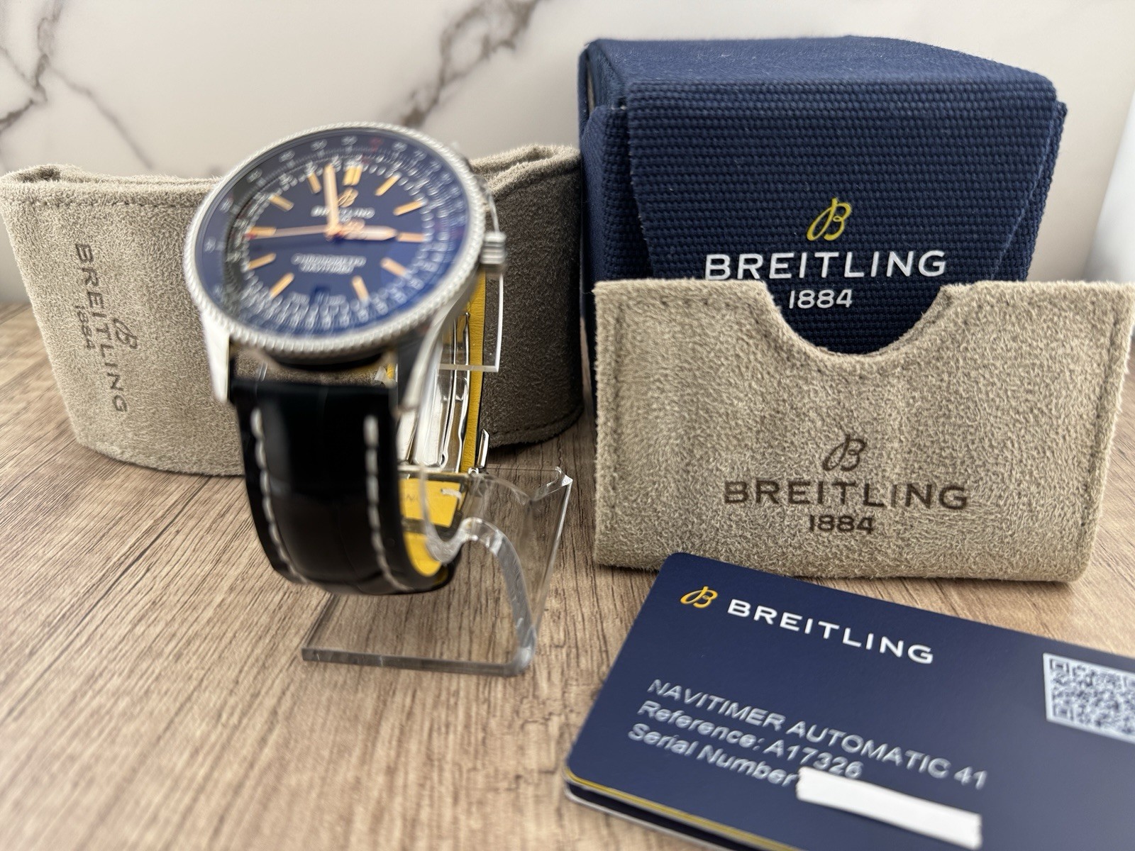 Breitling Navitimer 41 Full Set A17326241B1P2 Bla… - image 3