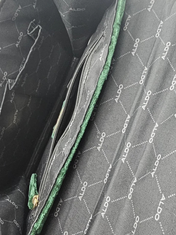 Cartera Aldo Durosty en rosa pálido aterciopelado nueva con etiquetas Foto 4 de 4