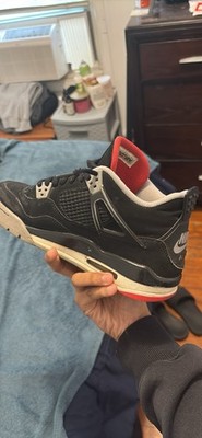 Jordan Air Jordan 4 Mid Top Boys Sneakers Black/Red/White US 7Y
