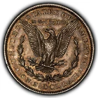 1880-S $1 Morgan Silver Dollar - Neon Rainbow Toning - BU - SKU-D7436