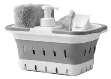 Cesta organizadora plegable portátil baño c...