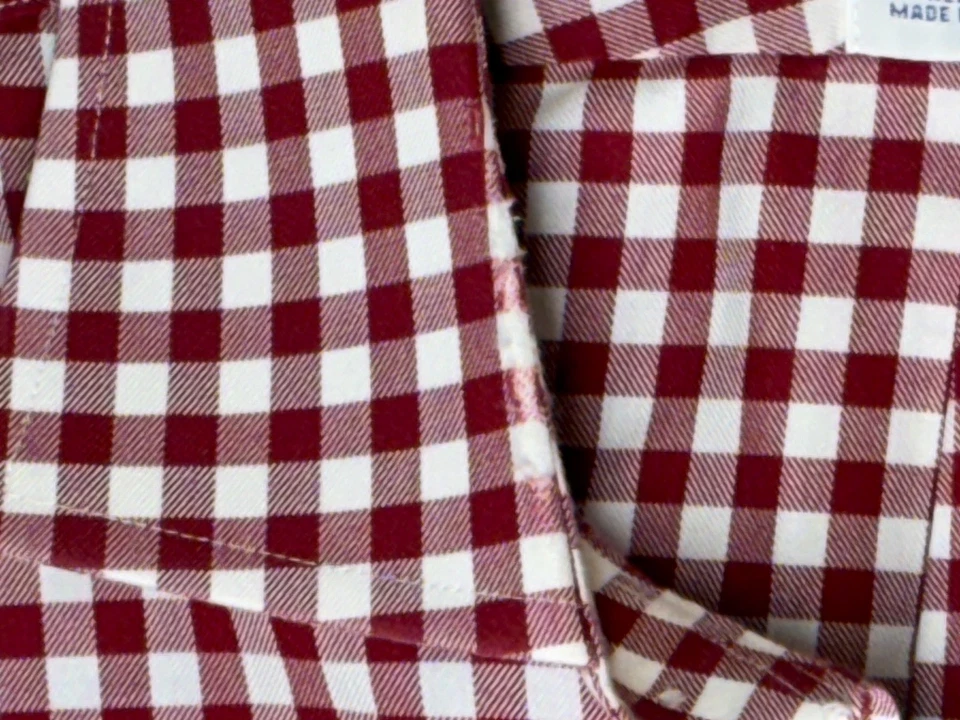 Brooks Brothers Dress Shirt Mens 17 - 36/37 Slim Fit Red Check Non-Iron - Image 4 of 4