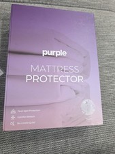 New Purple Mattress Protector Twin  Layer Stretch Waterproof No Crinkle