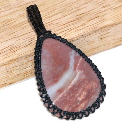 Macrame Thread Russian Dendritic Pendant 2.5'' Women Jewelry Most Beautiful JW
