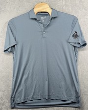 Johnnie-O Performance Blue Striped Polo Golf Shirt Sleeve Logo Men  s Size XL