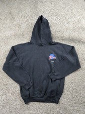 Vintage Planet Hollywoood Reno Hoodie Medium Mens Black Pullover USA Made 90s