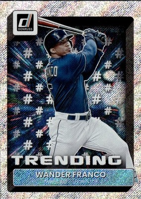WANDER FRANCO  2022  DONRUSS Baseball TRENDING, VECTOR # T-7  Tampa Bay Rays