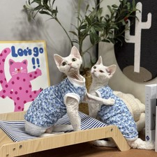 Sphynx Clothes for Cat Hairless Cat Stretch Cotton Soft Coat For Pet Devon Rex C