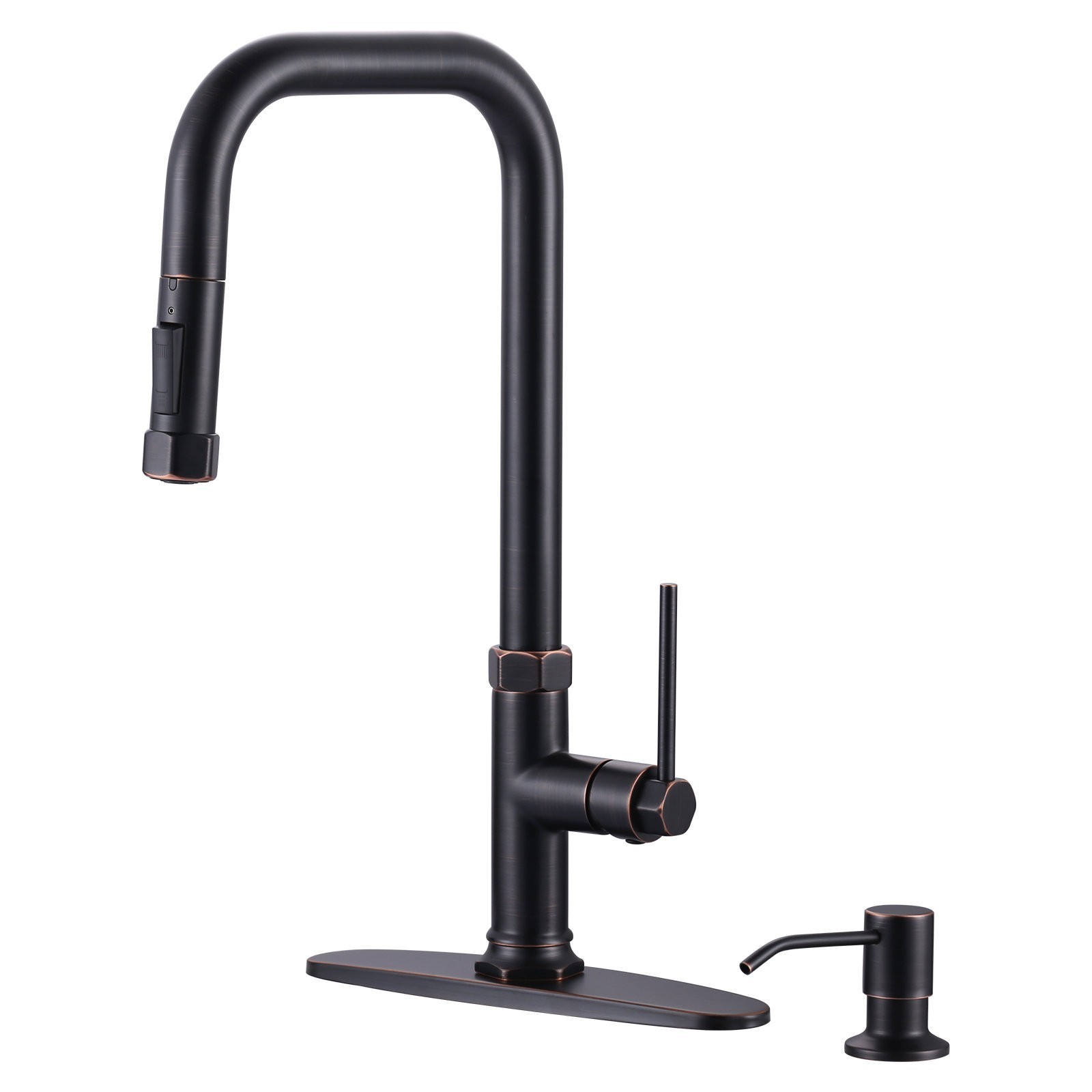 ARCORA Single Handle Pull Down Kitchen Faucet with Soap Disp