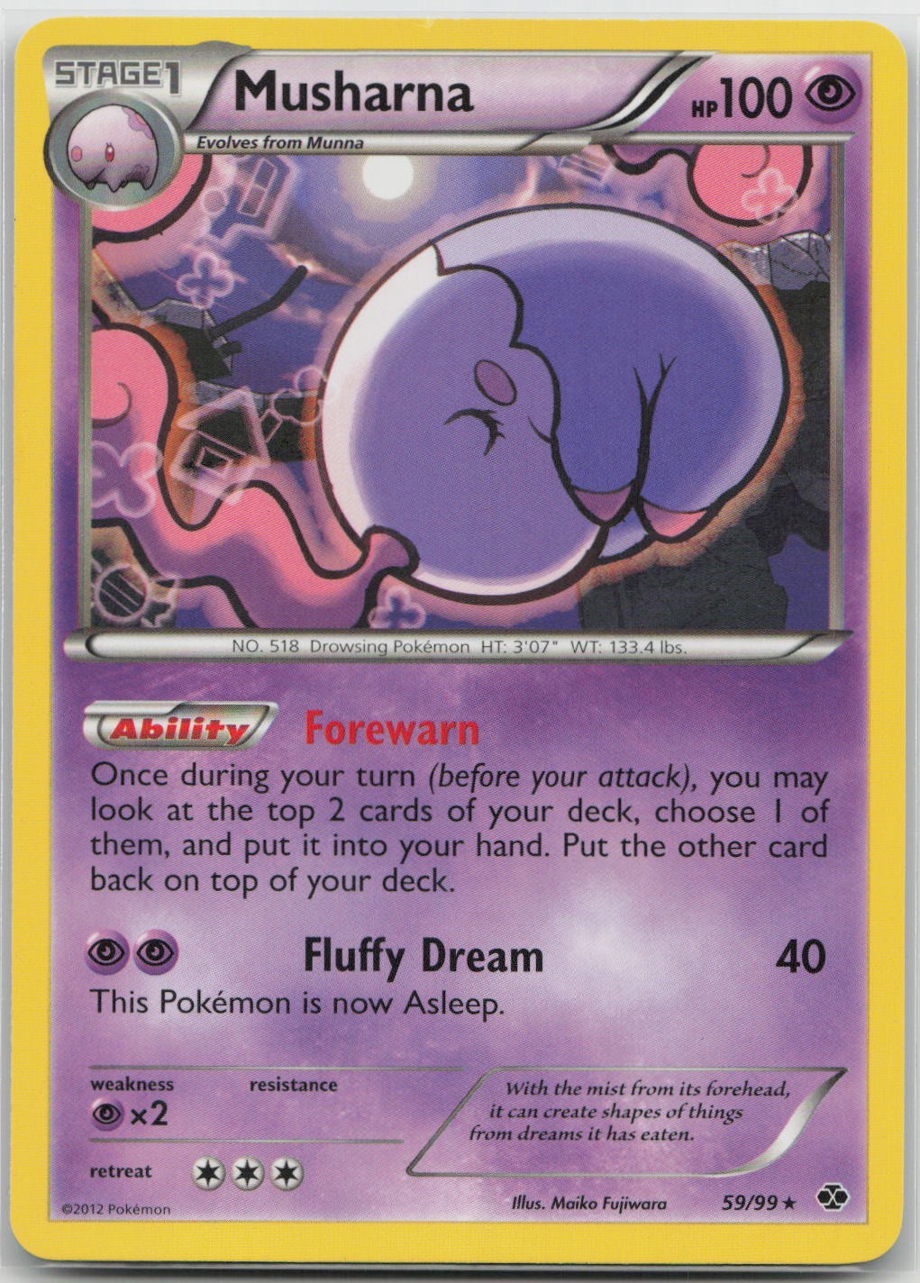 Pokemon Musharna Next Destinies 59/99 LP