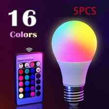 Rgb Led Light Bulb E27 16 Color Dimmable Lamp With 24 Key Remote 220v 8w