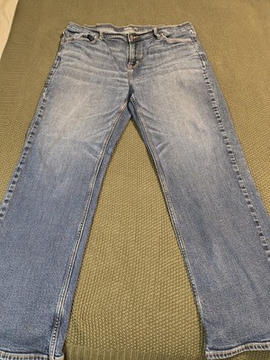 Old Navy Jeans Men 40x32 Blue Denim Cotton Loose Faded Stretch Workwear