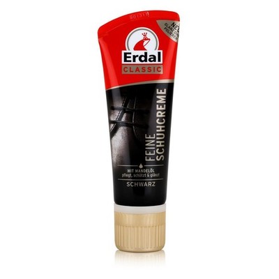 Erdal Classic Feine Schuhcreme Schwarz Tubencreme, mit Mandelöl 75ml (1er Pack)