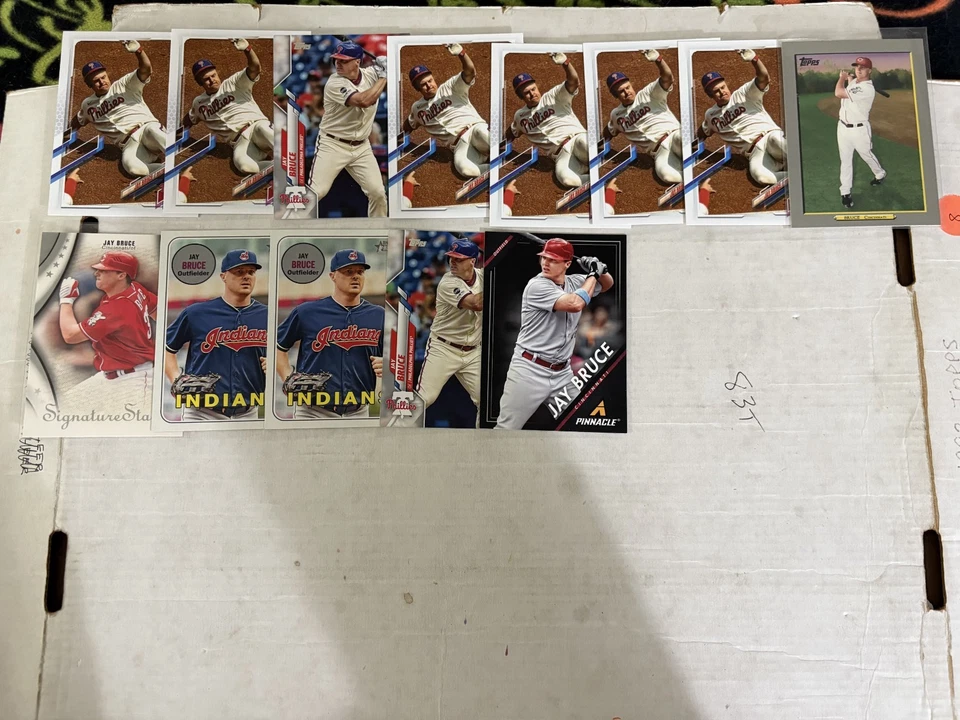 (105) Lote de tarjetas de béisbol Jay Bruce MLB colección base Cincinnati Reds Foto 4 de 4
