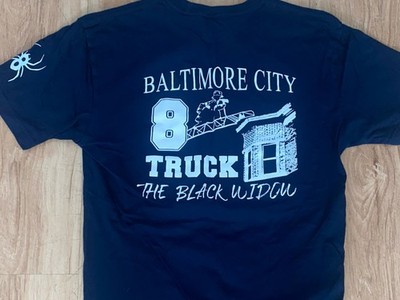 Baltimore City Fire Department T-Shirt - Truck 8 The Black Widow Size Small