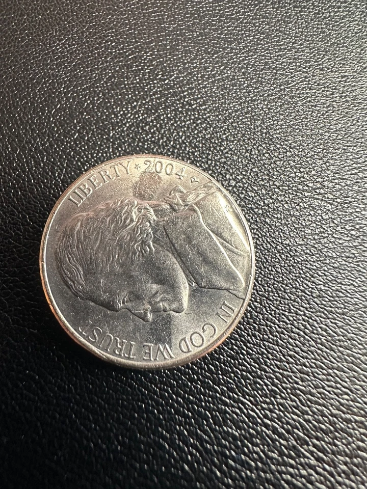 2004-P Jefferson Nickel Louisiana Purchase Struck Through Grease Error - Image 2 of 4