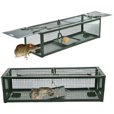 Live Animal Humane Trap 2-Door Trap Cage for Chipmunk Rats Squirrels Voles