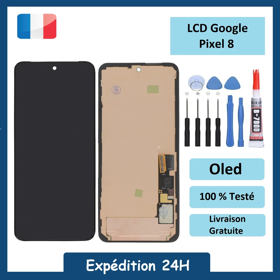 Ecran LCD complet Google Pixel 8 Oled + Outils + Colle
