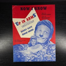 Now I Know Sheet Music From Up In Arms 1944 Harold Arlen Ted Koehler Red/Blue