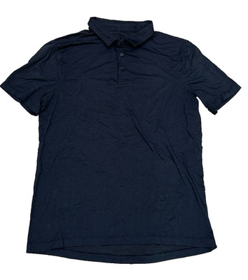 Lululemon Evolution Tech Polo Y2K Collared Golf t-Shirt Navy Blue Medium A006389