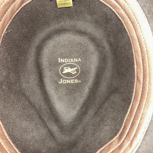 Indiana Jones Hat Size Large Brown Wool Fedora Movie Cosplay Costume 2008 - Picture 16 of 19