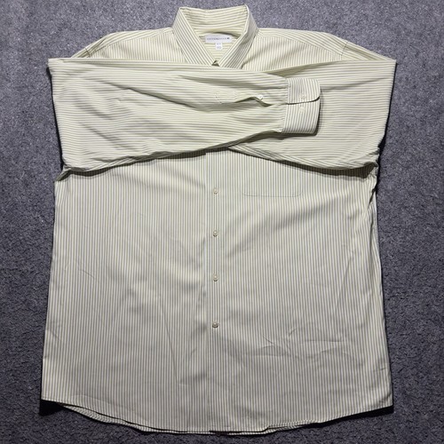 Cutter and Buck Dress Shirt XL/TG Green/White Stripes Long Sleeves Button Down - Picture 4 of 10