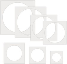 Large Circle Stencils: 14-Piece Set for Easy Painting on Various Surfaces