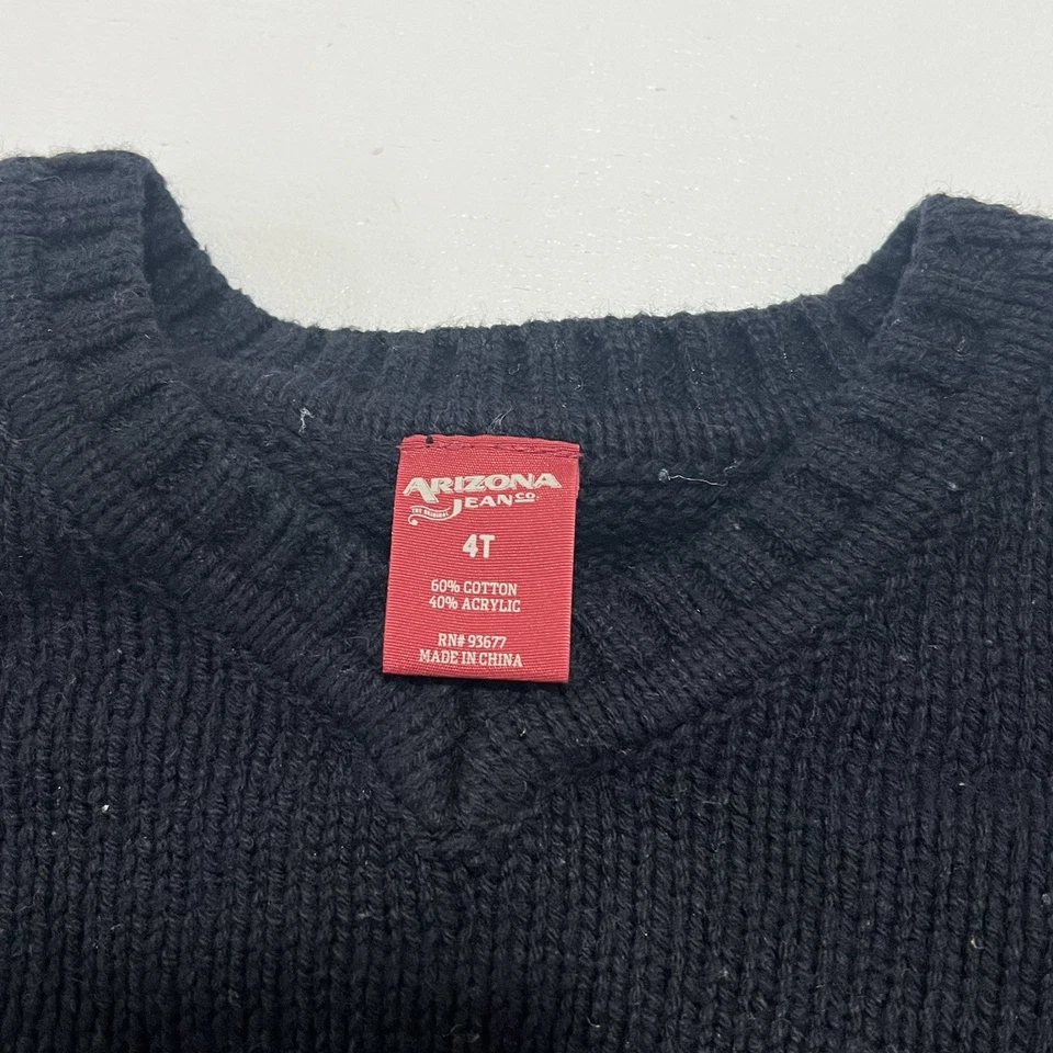 Suéter ARIZONA JEANS Niño Negro Cuello en V Talla 4T Foto 2 de 4