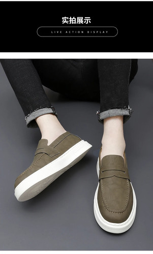 Mocassini slip-on uomo sneakers casual antiscivolo outdoor passeggio scarpe tavola guida - Foto 20 di 26