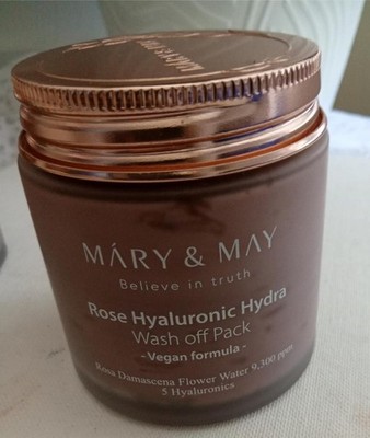 Mary & May Rose Hyaluronic Hydra Wash Off Vegan Clay Face Mask Pack 4.40 oz. New