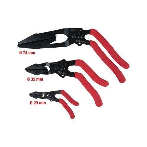 Stufenloser Schlauch-Abklemm-Zangen-Satz, Abgewinkelt, 3-Tlg Ks Tools 115.5010-image