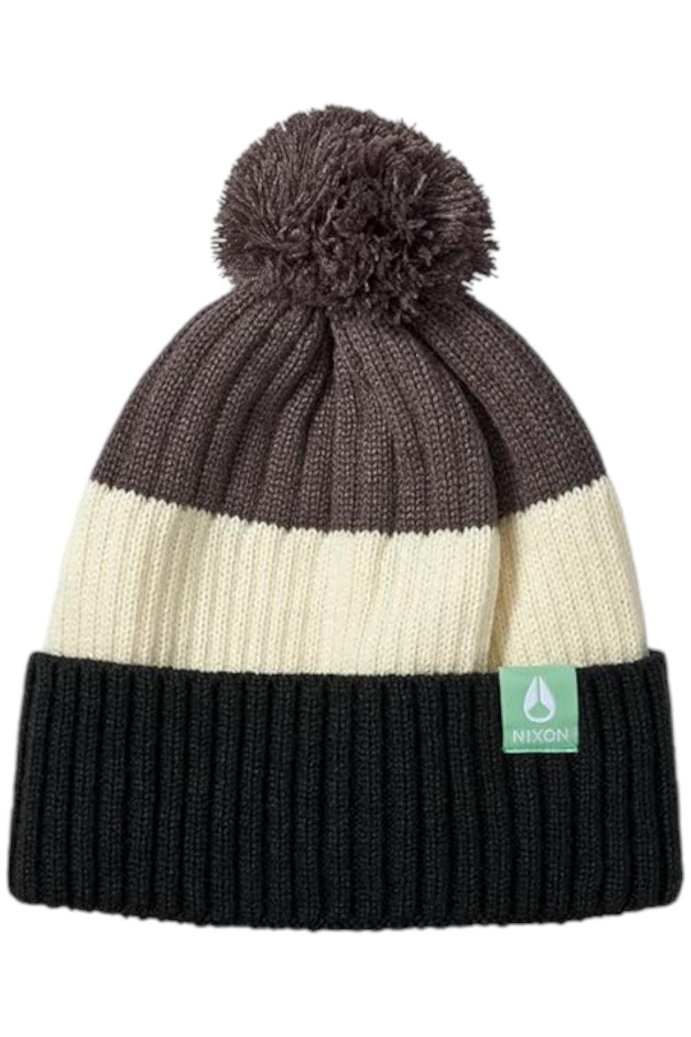 Женская шапочка NIXON с помпоном Schrader Серый черный 3390₽