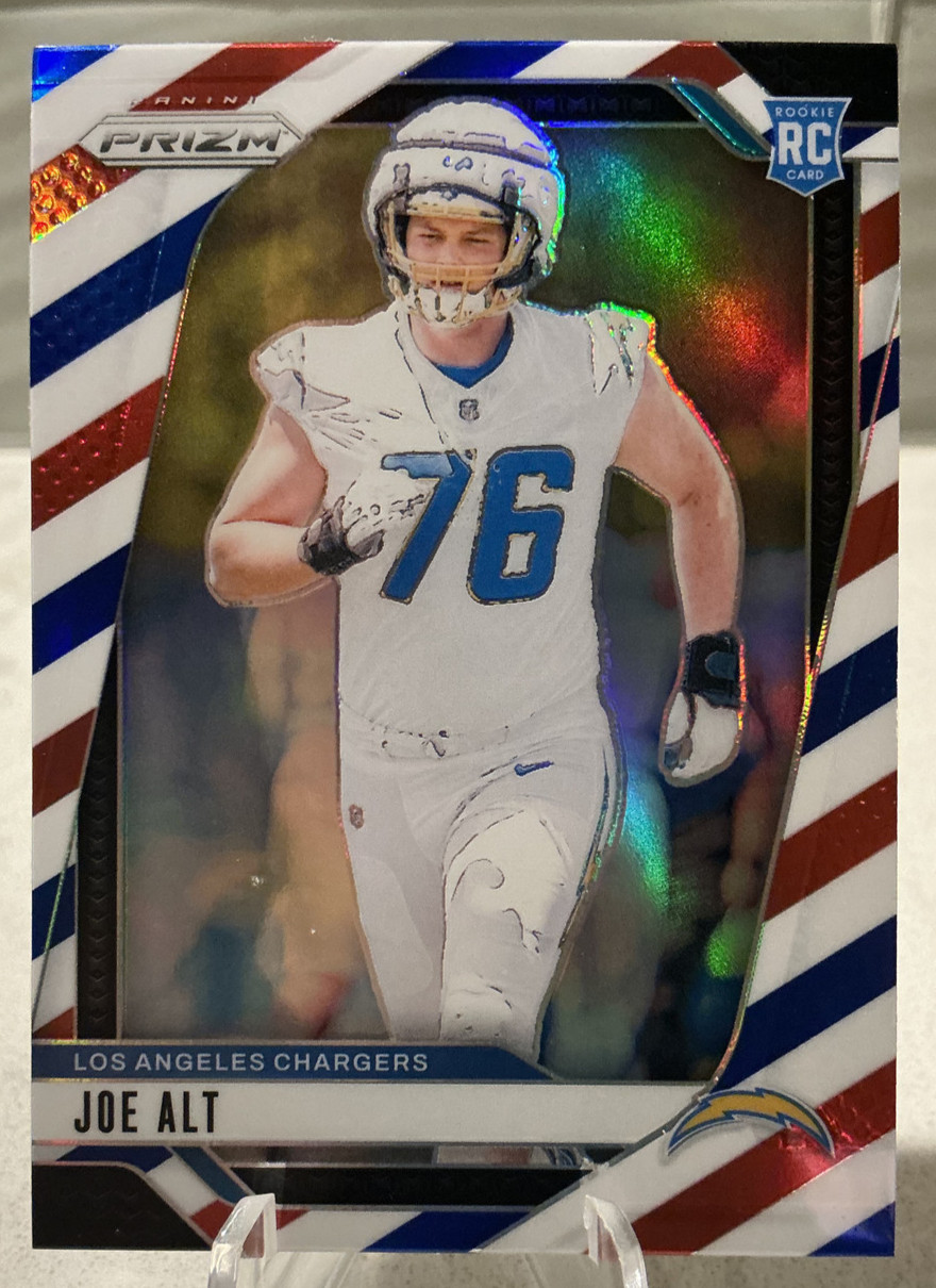 2024 Panini Prizm JOE ALT Red White Blue Prizm RC #353 Chargers Rookie