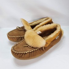 L.L. BEAN SUEDE MOCCASIN SLIP ON WARM COMFY LOAFER SHOES SLIPPERS MENS 11 M