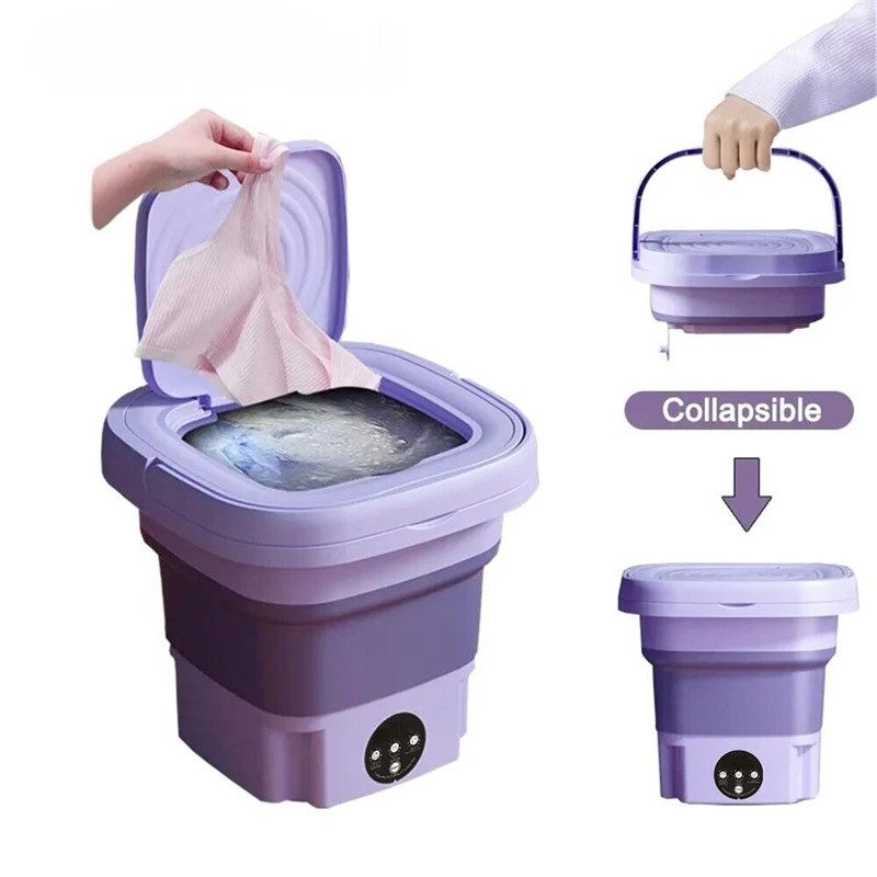 Mini Lavatrice Pieghevole Studenti: Centrifuga per Calze e Mutande