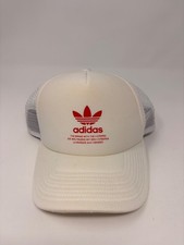 Adidas Originals Trucker Snapback - Cream/White Mesh/Red - Trefoil - One Size