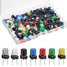 84 Sets 6 6 8mm Momentary Tactile Push Button Switch with Button Caps 7